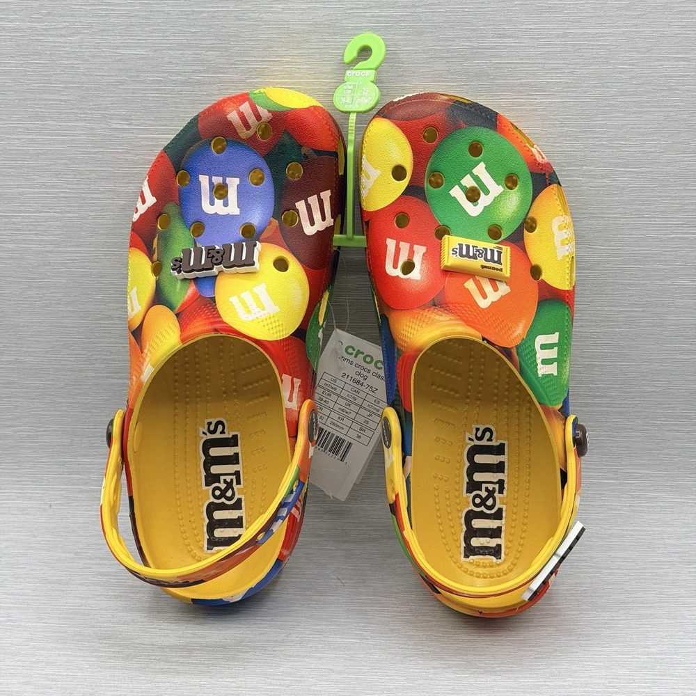Crocs x M&M's Classic Clog Men's 7 Women's 9 Candy Colorful Limited Edition